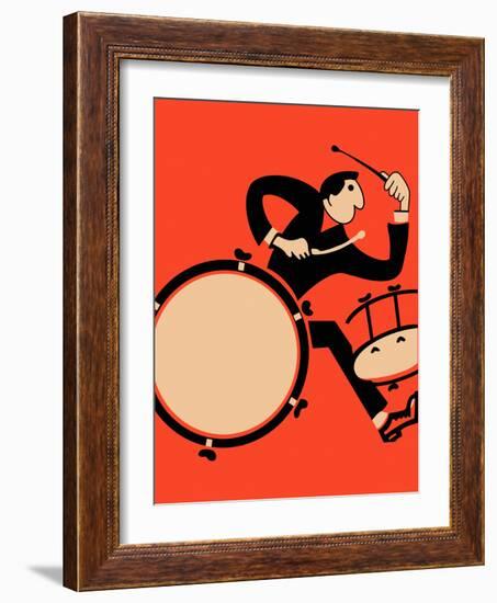 The Drummer-Mark Rogan-Framed Art Print