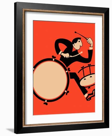 The Drummer-Mark Rogan-Framed Art Print