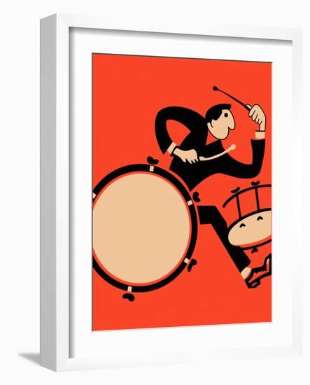 The Drummer-Mark Rogan-Framed Art Print