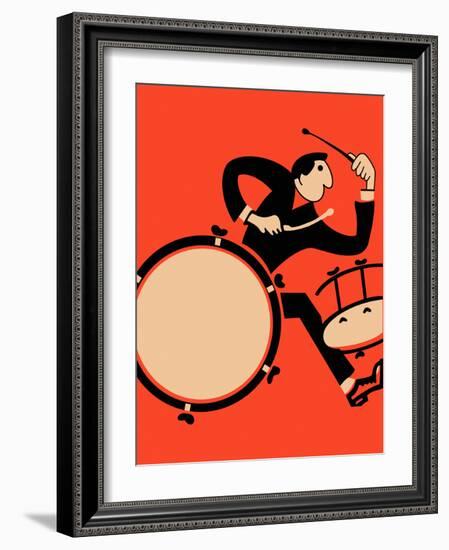 The Drummer-Mark Rogan-Framed Art Print