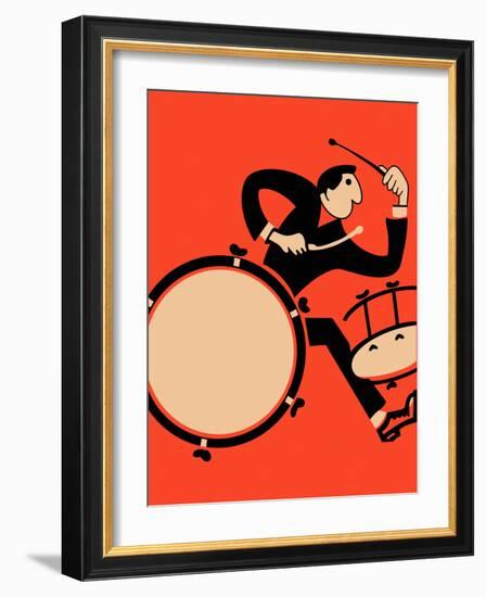 The Drummer-Mark Rogan-Framed Art Print