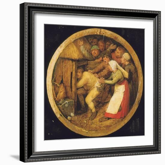 The Drunkard Pushed into the Pigsty-Pieter Bruegel the Elder-Framed Giclee Print