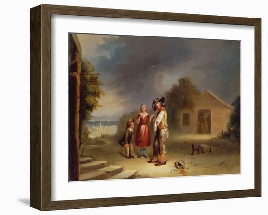 The Drunkard's Plight, 1845 (Oil on Canvas)-Robert Scott Duncanson-Framed Giclee Print