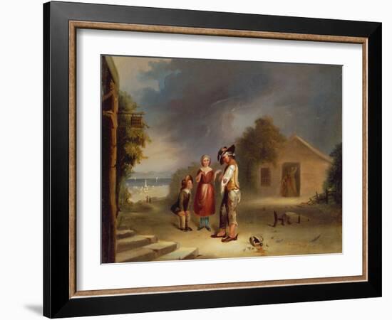 The Drunkard's Plight, 1845 (Oil on Canvas)-Robert Scott Duncanson-Framed Giclee Print