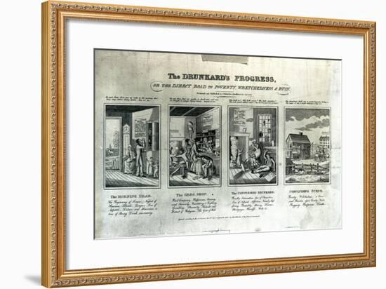 The Drunkard's Progress, 1826-John Warner Barber-Framed Giclee Print