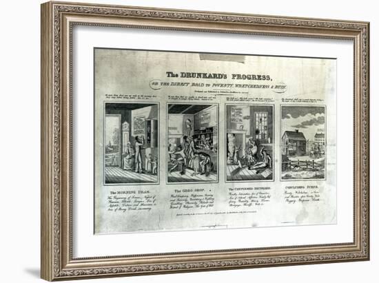 The Drunkard's Progress, 1826-John Warner Barber-Framed Giclee Print