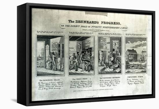 The Drunkard's Progress, 1826-John Warner Barber-Framed Premier Image Canvas