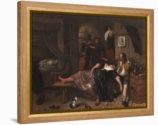 The Drunken Couple, 1655-Jan Steen-Framed Stretched Canvas