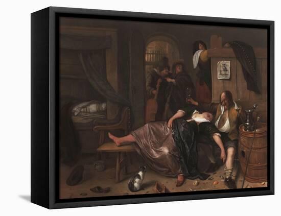 The Drunken Couple, 1655-Jan Steen-Framed Stretched Canvas