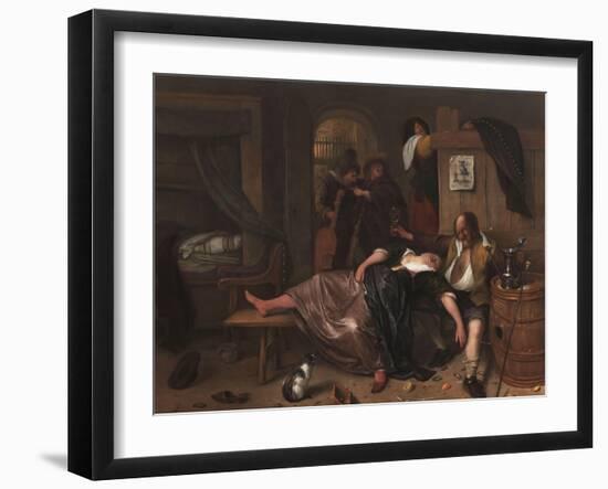 The Drunken Couple, 1655-Jan Steen-Framed Art Print