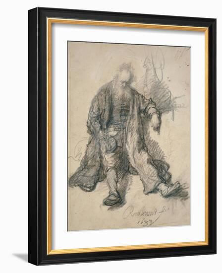 The Drunken Lot-Rembrandt van Rijn-Framed Giclee Print