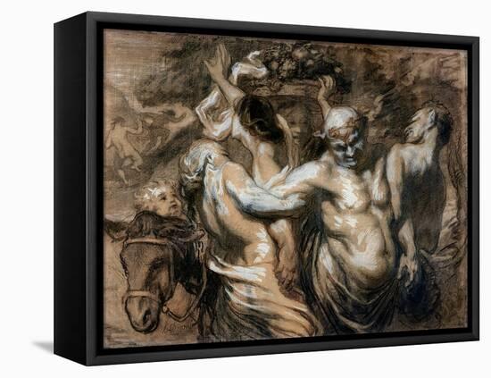 The Drunken Silenus-Honore Daumier-Framed Premier Image Canvas