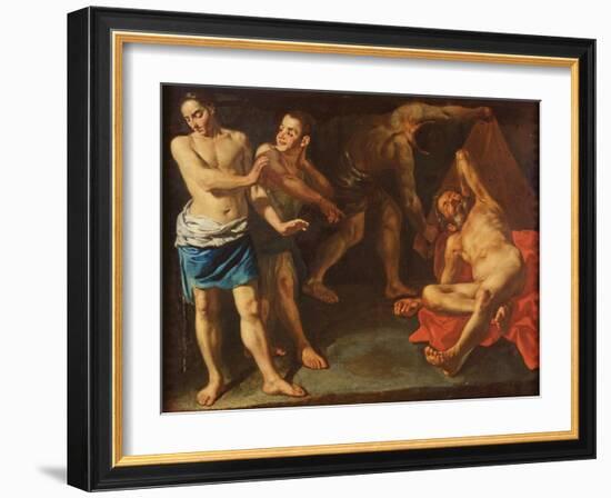 The Drunkenness of Noah-Gaspare Traversi-Framed Giclee Print