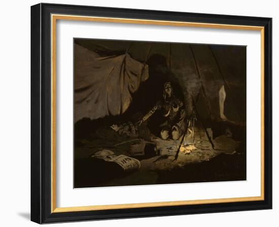 The Dry Leaves Had Lasted Longer than She, C.1899 (Oil on Canvas)-Frederic Remington-Framed Giclee Print