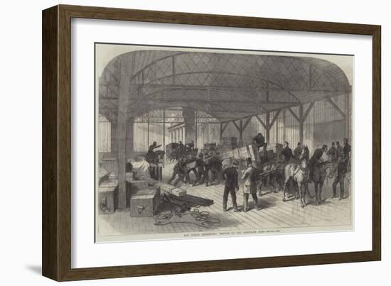 The Dublin Exhibition, Arrival of the Armstrong Guns-null-Framed Giclee Print