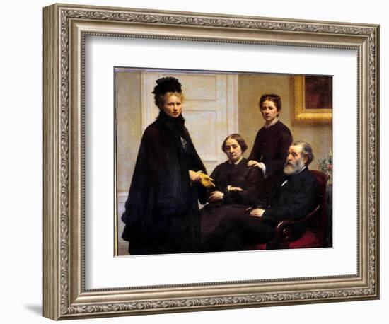 The Dubourg Family Mr and Mrs Dubourg and their Daughters: Victoria, Wife of the Artist, and Charlo-Henri Fantin-Latour-Framed Giclee Print