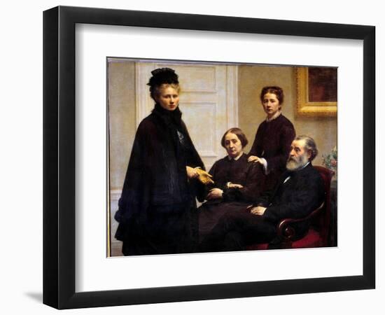 The Dubourg Family Mr and Mrs Dubourg and their Daughters: Victoria, Wife of the Artist, and Charlo-Henri Fantin-Latour-Framed Giclee Print