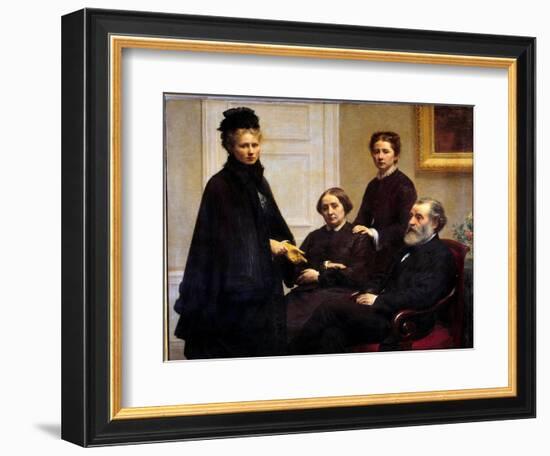 The Dubourg Family Mr and Mrs Dubourg and their Daughters: Victoria, Wife of the Artist, and Charlo-Henri Fantin-Latour-Framed Giclee Print