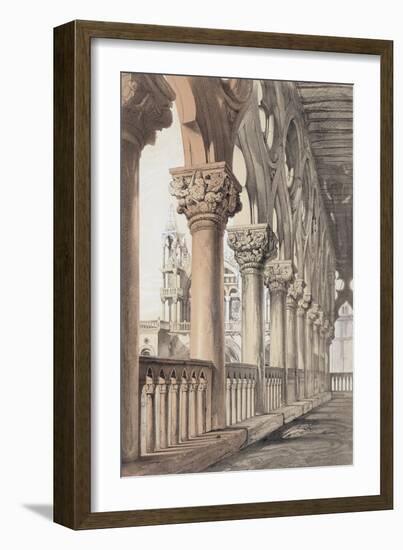 The Ducal Palace, Renaissance Capitals of the Loggia, 1851-John Ruskin-Framed Giclee Print