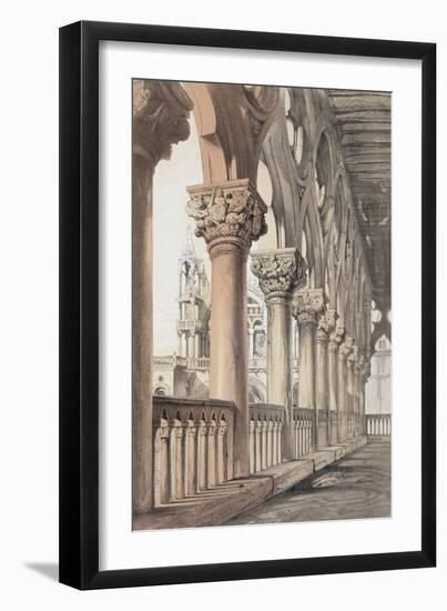 The Ducal Palace, Renaissance Capitals of the Loggia, 1851-John Ruskin-Framed Giclee Print