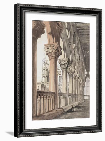 The Ducal Palace, Renaissance Capitals of the Loggia, 1851-John Ruskin-Framed Giclee Print