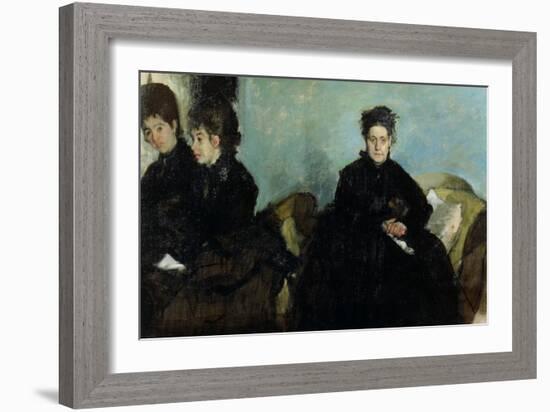 The Duchess De Montejasi and Her Daughters Elena and Camilla, 1876-Edgar Degas-Framed Giclee Print