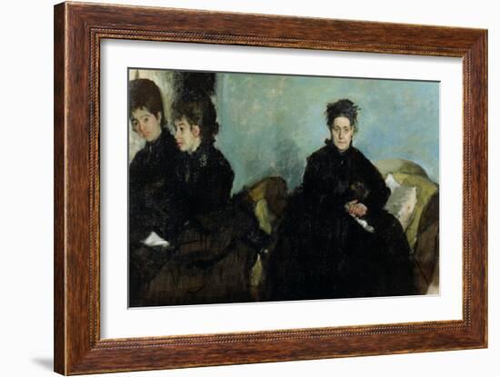 The Duchess De Montejasi and Her Daughters Elena and Camilla, 1876-Edgar Degas-Framed Giclee Print