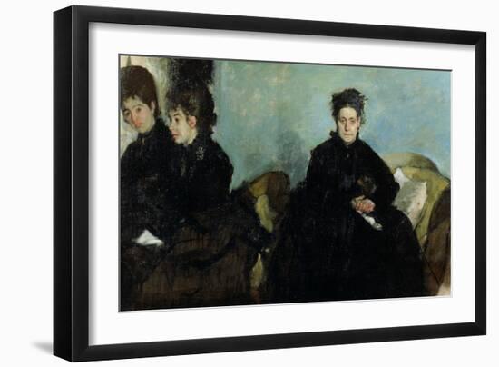 The Duchess De Montejasi and Her Daughters Elena and Camilla, 1876-Edgar Degas-Framed Giclee Print