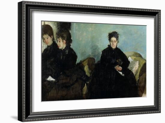 The Duchess De Montejasi and Her Daughters Elena and Camilla, 1876-Edgar Degas-Framed Giclee Print