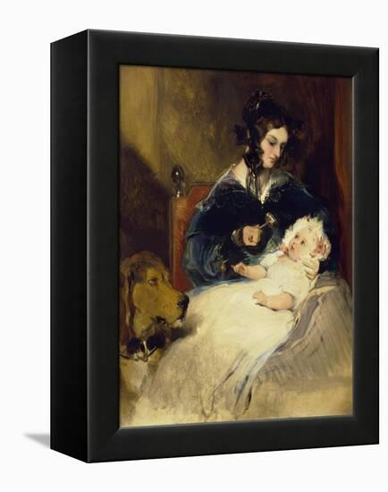 The Duchess of Abercorn and Child-Edwin Henry Landseer-Framed Premier Image Canvas