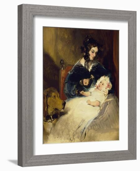 The Duchess of Abercorn and Child-Edwin Henry Landseer-Framed Giclee Print