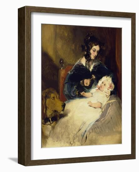 The Duchess of Abercorn and Child-Edwin Henry Landseer-Framed Giclee Print