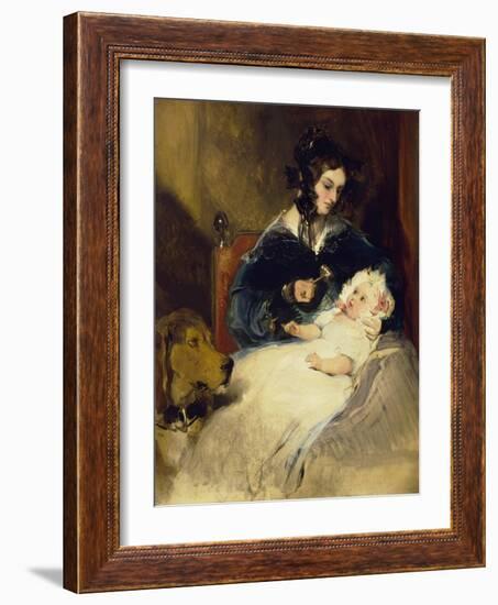 The Duchess of Abercorn and Child-Edwin Henry Landseer-Framed Giclee Print