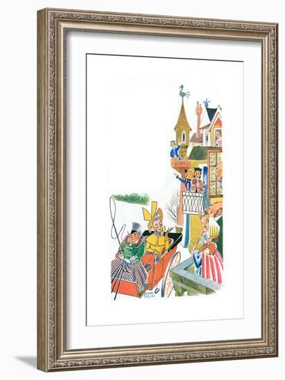 The Duchess Slides to Tea - Jack & Jill-Frank Dobias-Framed Giclee Print