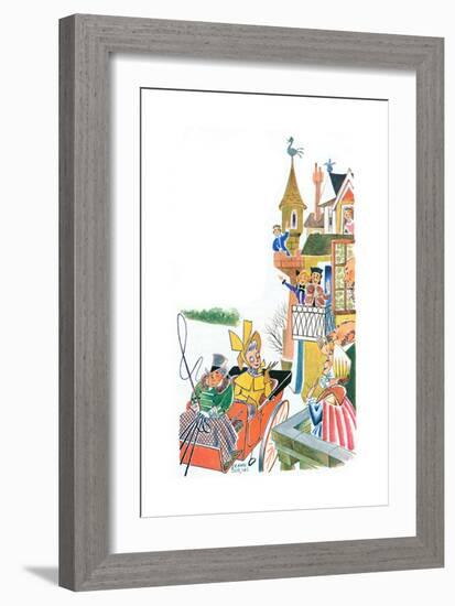 The Duchess Slides to Tea - Jack & Jill-Frank Dobias-Framed Giclee Print