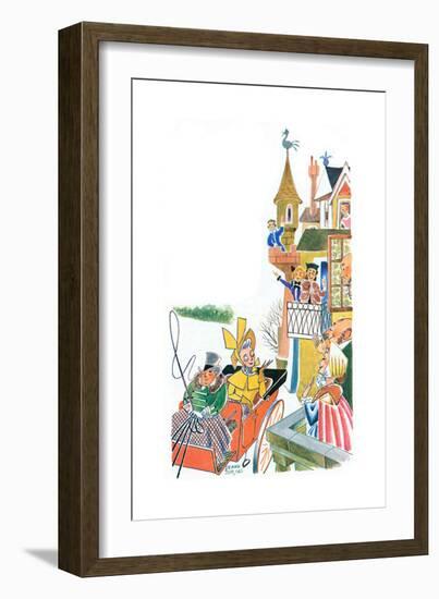 The Duchess Slides to Tea - Jack & Jill-Frank Dobias-Framed Giclee Print