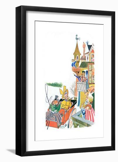 The Duchess Slides to Tea - Jack & Jill-Frank Dobias-Framed Giclee Print