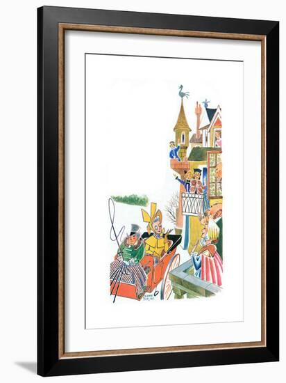 The Duchess Slides to Tea - Jack & Jill-Frank Dobias-Framed Giclee Print