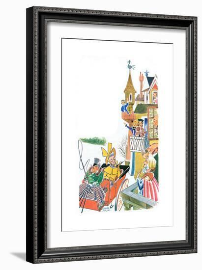 The Duchess Slides to Tea - Jack & Jill-Frank Dobias-Framed Giclee Print