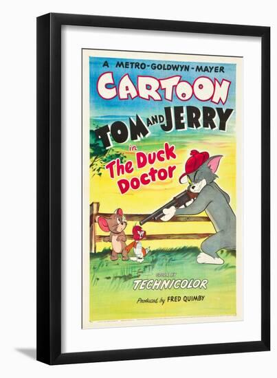 THE DUCK DOCTOR, left: Jerry, right: Tom on poster art, 1952.-null-Framed Art Print