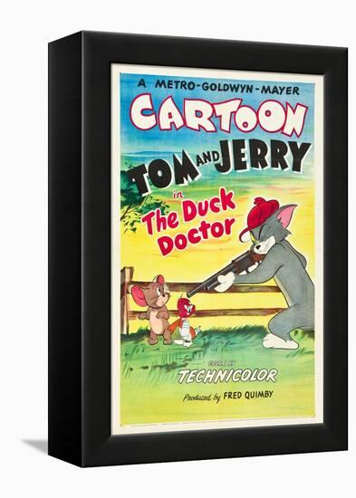 THE DUCK DOCTOR, left: Jerry, right: Tom on poster art, 1952.-null-Framed Stretched Canvas