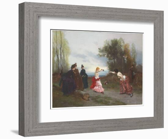 The Duel, 1884 (Oil on Canvas)-Emile Antoine Bayard-Framed Giclee Print