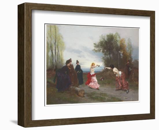 The Duel, 1884 (Oil on Canvas)-Emile Antoine Bayard-Framed Giclee Print