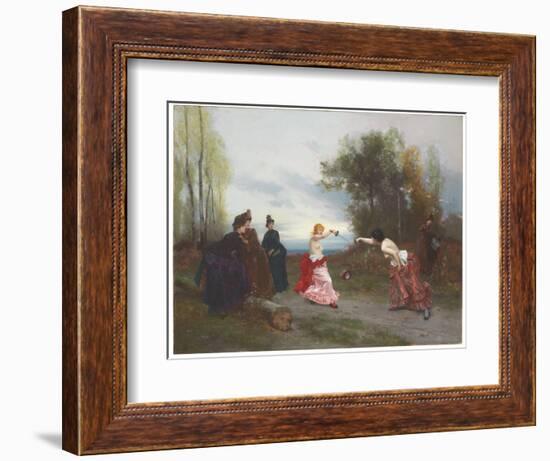 The Duel, 1884 (Oil on Canvas)-Emile Antoine Bayard-Framed Giclee Print