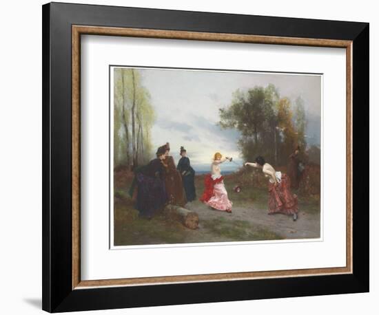 The Duel, 1884 (Oil on Canvas)-Emile Antoine Bayard-Framed Giclee Print