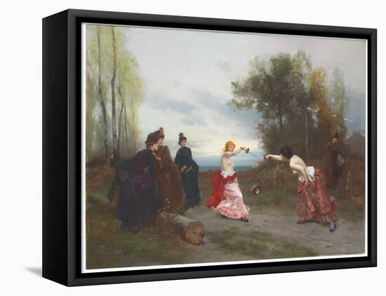 The Duel, 1884 (Oil on Canvas)-Emile Antoine Bayard-Framed Premier Image Canvas
