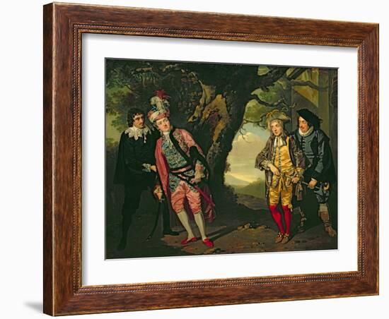 The Duel, from Act 3, Scene 4 of 'Twelfth Night', 1771-72-Francis Wheatley-Framed Giclee Print