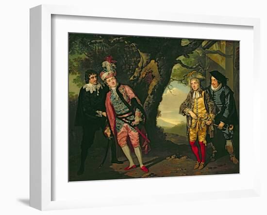 The Duel, from Act 3, Scene 4 of 'Twelfth Night', 1771-72-Francis Wheatley-Framed Giclee Print