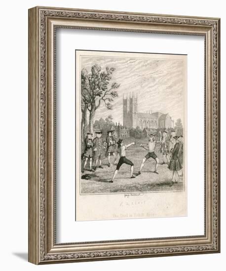 The Duel in Tothill Fields-George Cruikshank-Framed Giclee Print