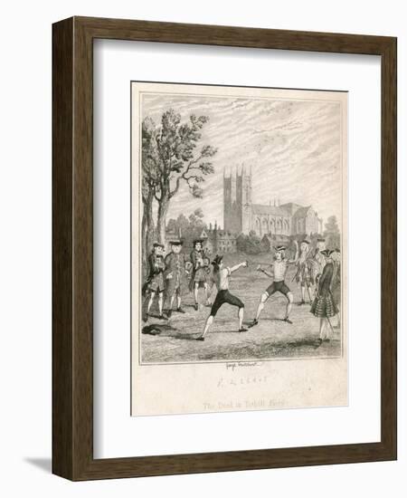 The Duel in Tothill Fields-George Cruikshank-Framed Giclee Print